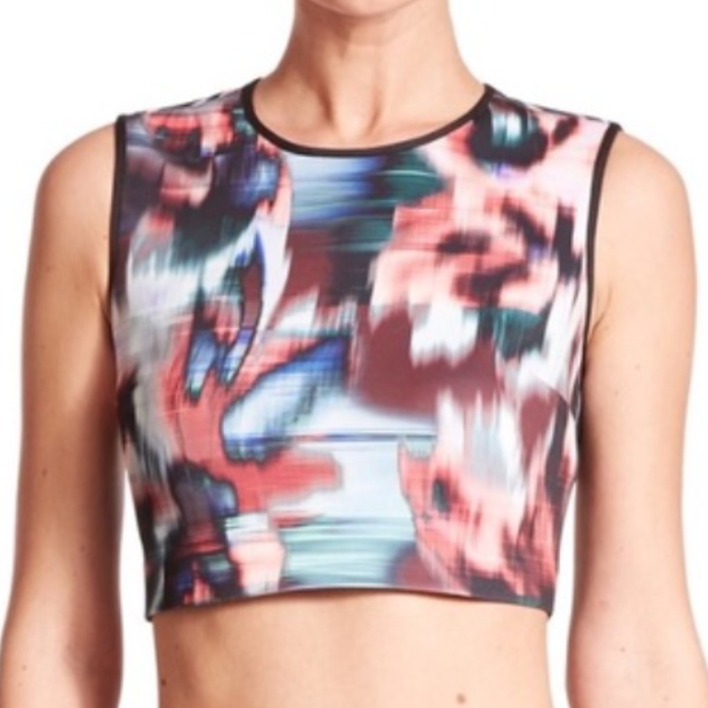 Clover Canyon Crop Top Size Small Nwt- Ikat Floral